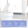 Modern integrated Smart toilet, Auto Open/Close lid, temperature heating seat, instant warm water cleaning, can automatically flush, remote control flush, foot sensing flush - Image 6