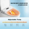 Smart Bidet Toilet Seat with Side Knob Adjustable Heated Seat with Water Temperature and Pressure Adjustment Portable Bidet with Automatic Nozzle Cleaning,Night Light,Only Seat - Image 11
