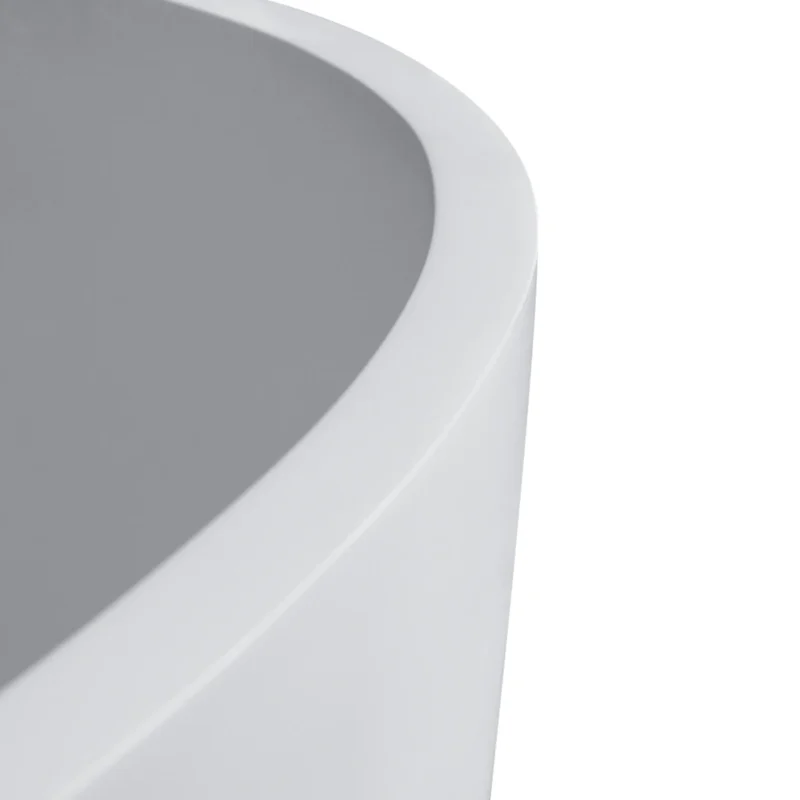 59 inch freestanding egg shape solid surface bathtub for the bathroom - Image 9