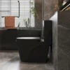 1.1/1.6 GPF Tornado Flush One-Piece Toilet for bathrooms,Siphonic S-trap 12",Elongated Bowl with Soft Close Seat,Powerful Dual Flush MAP 1000g,Comfort Chair Seat ADA Height 17", Matte black 26T01-MB - Image 3