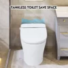 Heated Seat Smart Toilet without Bidet, Upmarket Compact Dual Flush Toilet 1/1.28 GPF, Tank less toilet with Adjustable Temp Heated Seat, Foot sensor Flush, White Night Light, Knob Control,Auto Flush - Image 7