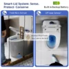 Smart Toilet Bidet Combo with Foot Sensor Open Cover/Seat, Self-Cleaning Nozzle, LED Display, Three Level Heated Seat/Airflow, Night Light, Knob Control, Soft Close, Auto Flush, with Remote Control - Image 4