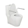 UPGRADED DESIGN Armrest, With 1.28/0.8 GPF Tornado Flush One-Piece Toilet, Siphonic S-trap 12", Soft Close Seat,Dual Flush MAP 1000g,Comfort Chair Seat ADA Height 17",Glossy White GW-007 - Image 8