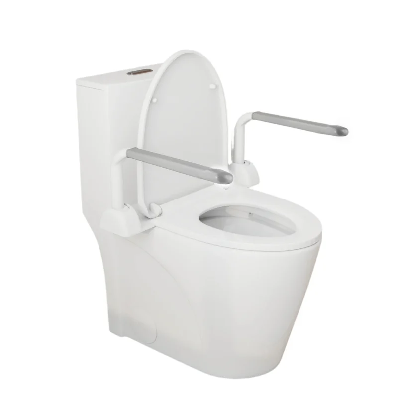 UPGRADED DESIGN Armrest, With 1.28/0.8 GPF Tornado Flush One-Piece Toilet, Siphonic S-trap 12", Soft Close Seat,Dual Flush MAP 1000g,Comfort Chair Seat ADA Height 17",Glossy White GW-007 - Image 8