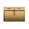 BB13-20Y-405 20"x14" Integrated Brushed Gold 304 Stainless Steel Bathroom Sink With 3 Faucet Holes - Image 2
