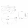 61 inch small size artificial stone solid surface freestanding bathroom bathtub - Image 4