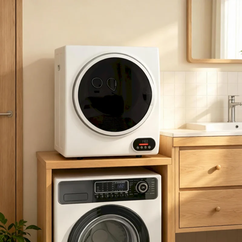 Compact Front-Load Dryer,Portable Clothes Dryer,Versatile Laundry Dryer with Stackable,Freestanding or Wall-Mounted Design - Image 3