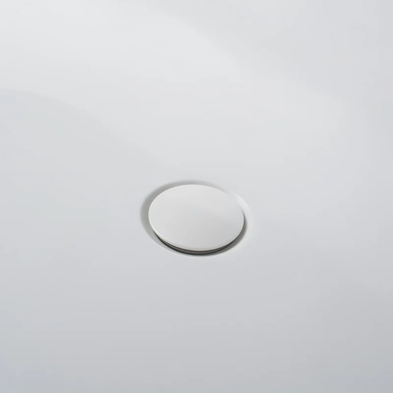 63 inch freestanding solid surface soaking bathtub for bathroom - Image 3