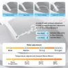 Smart Bidet Toilet Seat with Side Knob Adjustable Heated Seat with Water Temperature and Pressure Adjustment Portable Bidet with Automatic Nozzle Cleaning,Night Light,Only Seat - Image 13