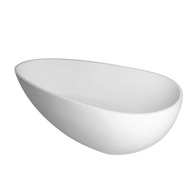 59 inch freestanding egg shape solid surface bathtub for the bathroom - Image 8