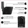 1.1/1.60 GPF Dual-Flush One Piece Toilet, Water-Saving Elongated Comfort Height Floor Mounted, Soft Close Seat, 1000 Gram Map Flushing Score Toilet, Matte Black GF-24T01-MB - Image 6
