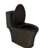 1.28/0.8 GPF Tornado Flush One-Piece Toilet Elongated, Siphonic S-trap 12",Soft Closing Seat, Button on Tank top ,Powerful Dual Flush MAP 1000g, Comfort Chair Seat ADA Height 17", Matte black MB-002 - Image 6
