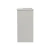 Washbasin cabinet without basin, louvered double-door floor-standing bathroom vanity and storage unit, white bathroom floor-standing storage cabinet. - Image 4