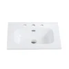 BB0924Y331, Integrated white ceramic basin with three predrilled faucet holes, drain assembly NOT included - Image 4