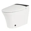 Heated Seat Smart Toilet, One Piece Toilet, Automatic Flush Tankless Toilet without Bidet, with Foot sensor Flush, Blue Night Light, Knob Control, Power Outage Flushing, Soft Close Cover,White - Image 9