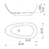 59 inch freestanding egg shape solid surface bathtub for the bathroom - Image 12