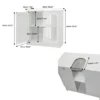 Washbasin cabinet without basin, louvered double-door floor-standing bathroom vanity and storage unit, white bathroom floor-standing storage cabinet. - Image 3