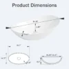White Oval Ceramic Vessel Sink, Modern Minimalist Art Bathroom Sink Bowl, Countertop Vanity Basin - Image 2