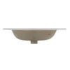 BB0924Y331, Integrated white ceramic basin with three predrilled faucet holes, drain assembly NOT included - Image 3