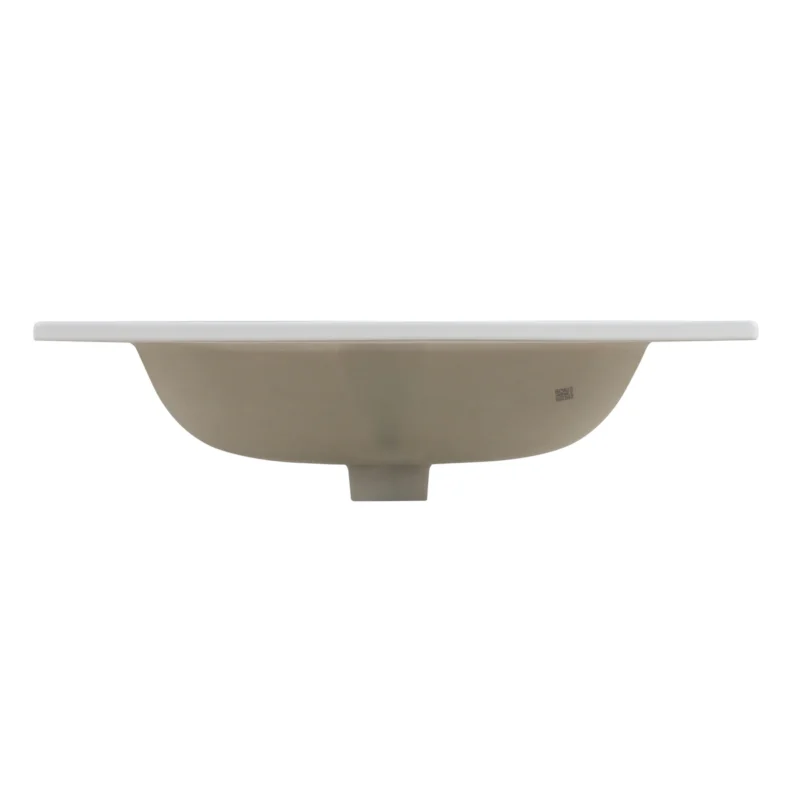 BB0924Y331, Integrated white ceramic basin with three predrilled faucet holes, drain assembly NOT included - Image 3