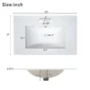 30" Bathroom Vanity with Ceramic Sink, Soft-Close Door with Built-in Shelf, Deep Drawer, Standard Drawer, Long Divider Drawer, Ample Storage Cabinet for Bathroom, Modern & Functional Design - Image 23