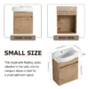 Soft Close Doors Bathroom Vanity With Sink,16 Inch For Small Bathroom - Image 8