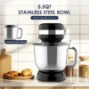 Plum Chef 5.5QT Electric Stand Mixer, 12-Speed Tilt-Head Food Mixer, Dough Mixer with Dishwasher Safe Stainless Steel Bowl, Dough Hook, Flat Beater, Whisk, Splash Guard, Black - Image 2