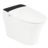 Heated Seat Smart Toilet, One Piece Toilet, Automatic Flush Tankless Toilet without Bidet, with Foot sensor Flush, Blue Night Light, Knob Control, Power Outage Flushing, Soft Close Cover,White - Image 8