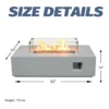 52 Inch Outdoor Concrete Propane gas rectangle Fire Pit table in Antique white color - Image 9