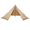 Hot Tent for 4 Persons, Portable Winter Tipi Tent with Stove Jack, Waterproof Canvas Camping Tents, Lightweight 4 Season Shelter Tents for Hiking Fishing Backpacking, M Size