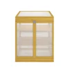 Greenhouse Wooden Cold Frame Greenhouse, Mini Greenhouse for Outdoor, Polycarbonate Garden Greenhouse Cabinet 2-Tier, Keep Plant Warm Enough