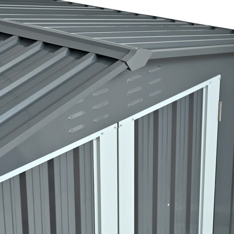 Metal Storage Shed with Double Doors, Heavy-Duty Galvanized Steel Outdoor Garden Shed for Tools, Lawn Equipment, and Yard Storage (72.8"Hx68.9"Dx87.8"W)  - Image 21