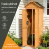 Outdoor Storage Shed Wood Tool Shed Waterproof Garden Storage Cabinet with Lockable Doors for Patio Furniture, Backyard, Lawn, Meadow, Farmland - Image 8