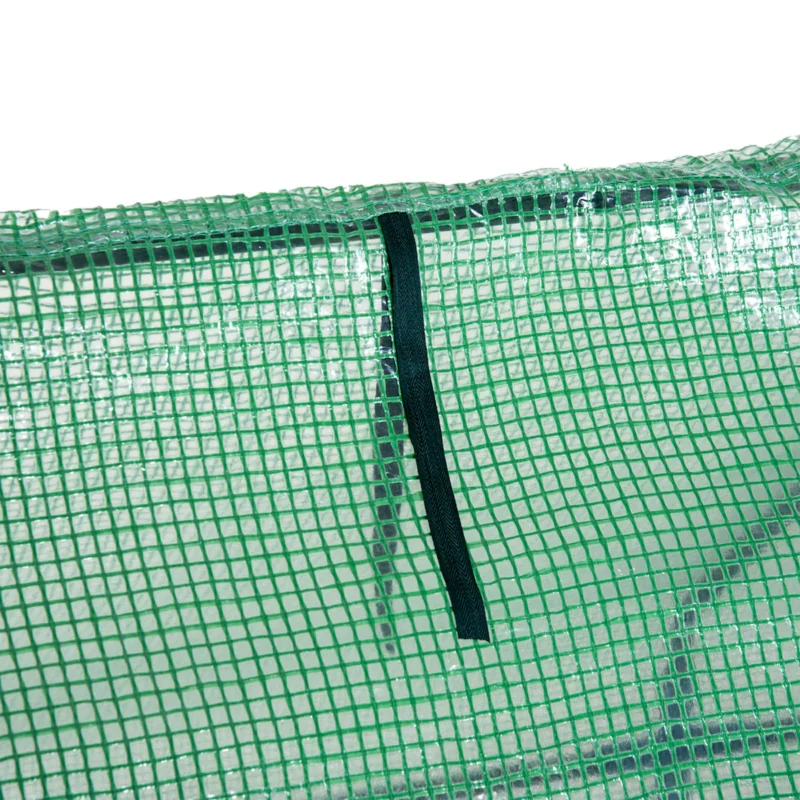 Outsunny 9' x 3' x 3' Portable Mini Greenhouse Outdoor Garden with Large Zipper Doors and Water/UV PE Cover, Green  - Image 11