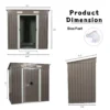 6ft x 4ft Outdoor Metal Storage Shed - Image 9