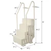 Pool Ladder Heavy-Duty 4 Safety Step for Above Ground Pools Stair Entry System with Handrails 400lbs  - Image 14