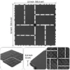 Plastic interlocking decking tiles, 44 packs of terrace decking tiles, 12 inches x 12 inches waterproof for all-weather use, backyard pool decking tiles, dark gray - Image 5