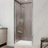 34 In. to 36In. x 72 In Semi-Frameless Pivot Shower Door in Chrome With Clear Glass - Image 17