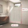 60" W x 78" H Chrome Reversible Installation Double Bypass Sliding Shower Door Easy Installation Frameless Shower Door,5/16"(8MM) Tempered Glass With Nano Explosion-proof Film