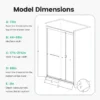 44"-48"W*72" H Semi-Frameless Double Sliding Shower Door, Bypass Shower Door, 1/4" (6mm) Thick SGCC Tempered Glass Door, Matte Black - Image 9