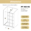 Framed Glass Shower Screen 34" Width x 72"Height with 1/4" 6mm Silk-printing Tempered Glass, Matte black aluminum and support bar, Shower door - Image 19
