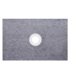 Shower Curb Kit, 38"x60" Watertight Shower Curb Overlay with 4" ABS Central Bonding Flange, 4" Stainless Steel Grate, 2 Cuttable Shower Curb and Trowel, Shower Pan Slope Sticks Fit for Bathroom