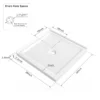 Goodyo 36"x36" Shower Base 3.3" Height Anti-slip Acrylic Center Drain Double Threshold Shower Basin in White  - Image 6