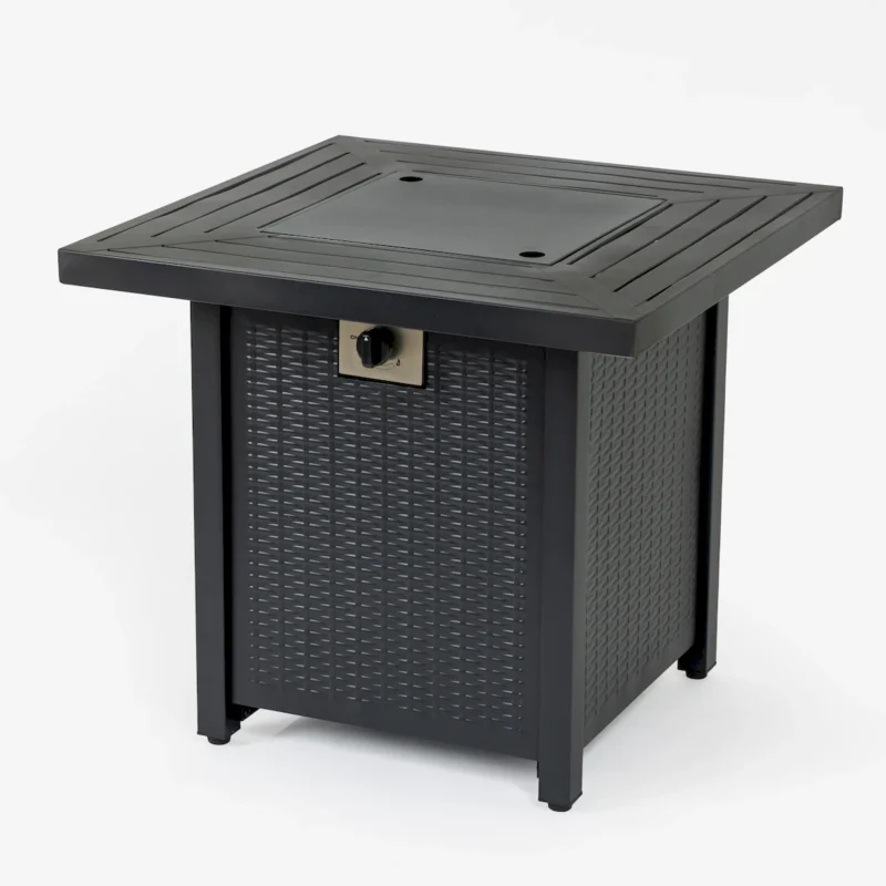 28-inch Iron Square Propane Fire Pit Table - Image 17
