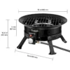 Propane Fire Pit 19-Inch, 53,000 BTU Portable Gas Fire Pit, with Grill Grate & Lava Rocks, Adjustable Flame, Folding Legs,Smokeless Outdoor Firebowl for Camping, Patio, Backyard, Deck, RV, Black - Image 2