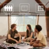 5.72m² Inflatable Camping Tent, Easy Setup 4 Season Windproof Glamping Tent with Mesh Windows & Pump, Outdoor Cotton Tent - Image 6
