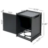 Outdoor Metal Tank Holder Side Table, Matte Black - Image 7
