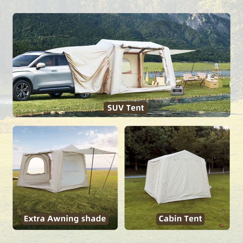 Inflatable Tents for Camping,suv tent , Easy Setup InflatableTent 4 Season Tent, Waterproof Oxford Air Glamping Tents for Camping Adult 4/6/8 Person - Image 4