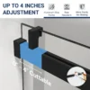 56" - 60" W x 76" H Frameless Soft-closing Single Sliding Shower Door, 3/8" (10mm) Tempered Glass with Easy-cleaning Nano-Coating, Matte Black 22D01-60MB - Image 8
