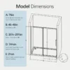 46-48" W * 76" H Frameless Single Sliding Shower Door, Bathroom Sliding Shower Door, 5/16" (8mm) Thick SGCC Tempered Glass Door, Matte Black - Image 3